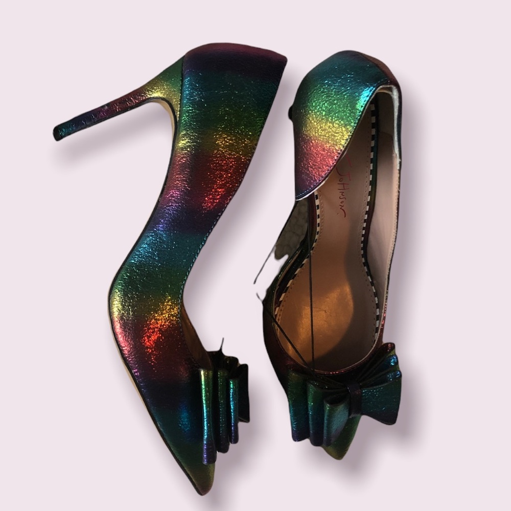 Betsy Johnson Rainbow Pointed Heels sz 8.5
